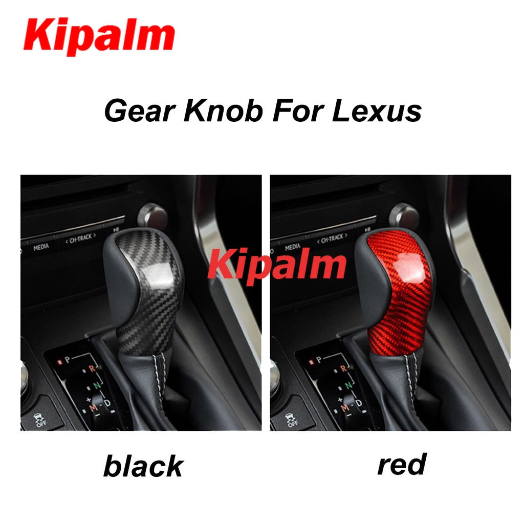 1pcs Auto Interior Accessories Carbon Fiber Gear Shift Knob Cover for Lexus  ES RX GS IS NX 200t RC ES200 RX200t