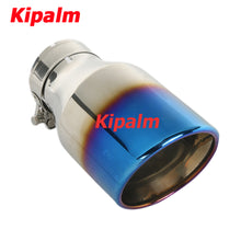 Load image into Gallery viewer, 1PC Burnt Blue 304 Stainless Steel Car Muffler Tip Exhaust Pipe
