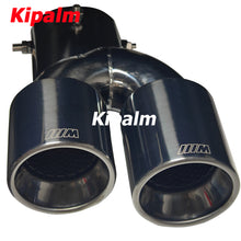 Load image into Gallery viewer, 1 Pair Dual Out Titanium Black Stainless Steel Exhaust Pipe for BMW 3 Series G20 Oval Shape Tailpipe