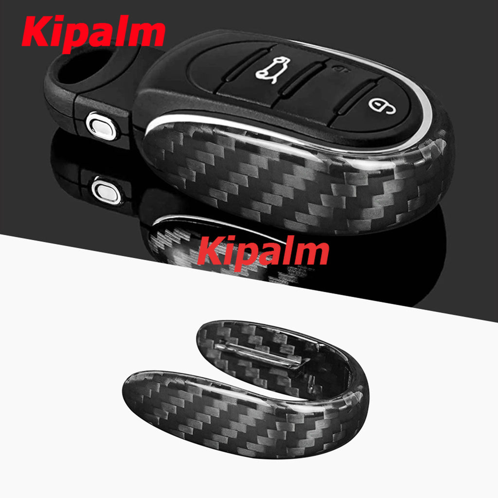 1 PC Real Dry Carbon Fiber Key Cover Decorative Trim for MINI F54 F55 F56 F57 F60 2020-2023