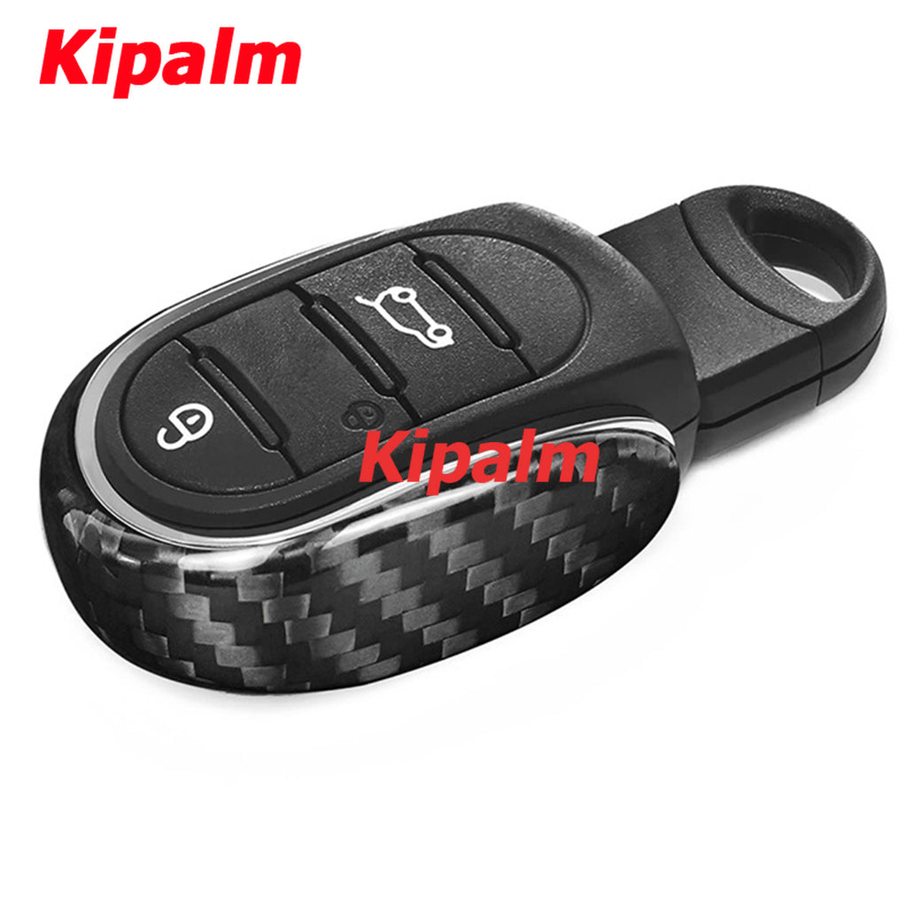 1 PC Real Dry Carbon Fiber Key Cover Decorative Trim for MINI F54 F55 F56 F57 F60 2020-2023