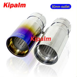 1pcs 80mm Outlet 304 Stainless Steel Exhaust Tips Straight Cut End Pipes Muffler Tips Fit for F30 328i 330i