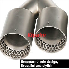 Load image into Gallery viewer, Honeycomb Holes Y Dual Sand Blasting Stainless Steel Exhaust Tail Tips for VW Golf Tiguan R MK7 Golf 6 with No Logo