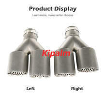 Load image into Gallery viewer, Honeycomb Holes Y Dual Sand Blasting Stainless Steel Exhaust Tail Tips for VW Golf Tiguan R MK7 Golf 6 with No Logo