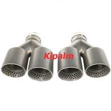 Load image into Gallery viewer, Honeycomb Holes Y Dual Sand Blasting Stainless Steel Exhaust Tail Tips for VW Golf Tiguan R MK7 Golf 6 with No Logo