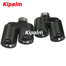 Load image into Gallery viewer, 1 Pair Dual Out Carbon Fiber Exhaust Pipe for BMW 3 Series G20 Rear Muffler Tip