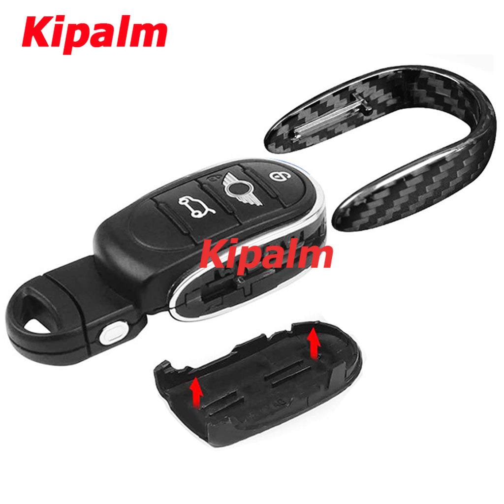 1 PC Real Dry Carbon Fiber Key Cover Decorative Trim for MINI F54 F55 F56 F57 F60 2020-2023