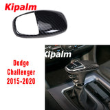 Real Carbon Fiber Car Gear Shift Cover Trim For Dodge Challenger Accessories 2015-2020