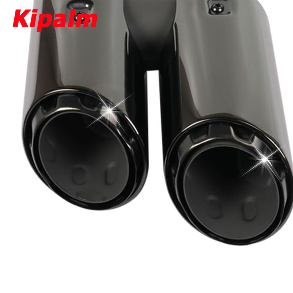1Pair Dual Outlet Black Stainless Steel Exhaust Tips for Porsche Macan 2019+