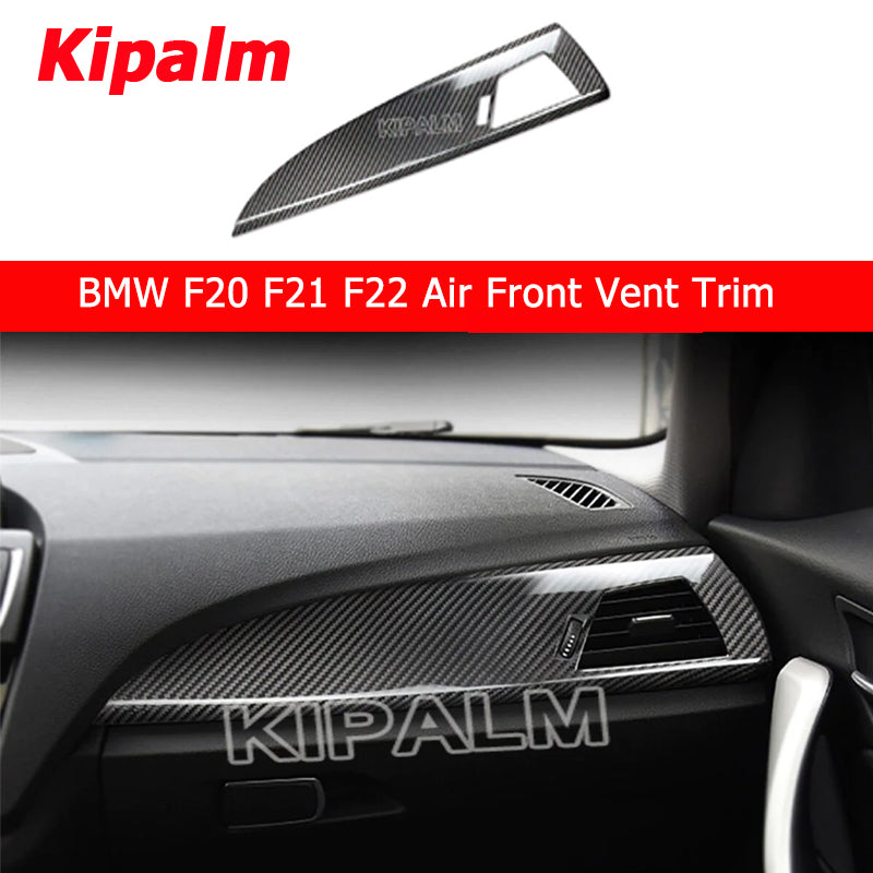 1 Piece Carbon Fiber Co-pilot Dashboard Air Outlet Frame Air Front Vent Trim Cover Stickers for BMW F20 F21 F22