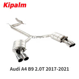 304 Stainless Steel Full Exhaust System Cat-back Fit for Audi A4L B9 2.0T 2017-2021 Forerunner