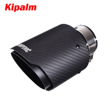 Load image into Gallery viewer, Kipalm Forged Carbon Fiber Exhaust Tip 304 Stainless Steel Twill Carbon Fiber Muffler Tips Fit for BMW X5 E70 E53