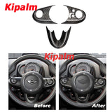 3PCS for Mini F Series Clubman F54 F55 F56 Cabrio F57 Countryman F60 Carbon Fiber Steering Wheel Button Cover Kit