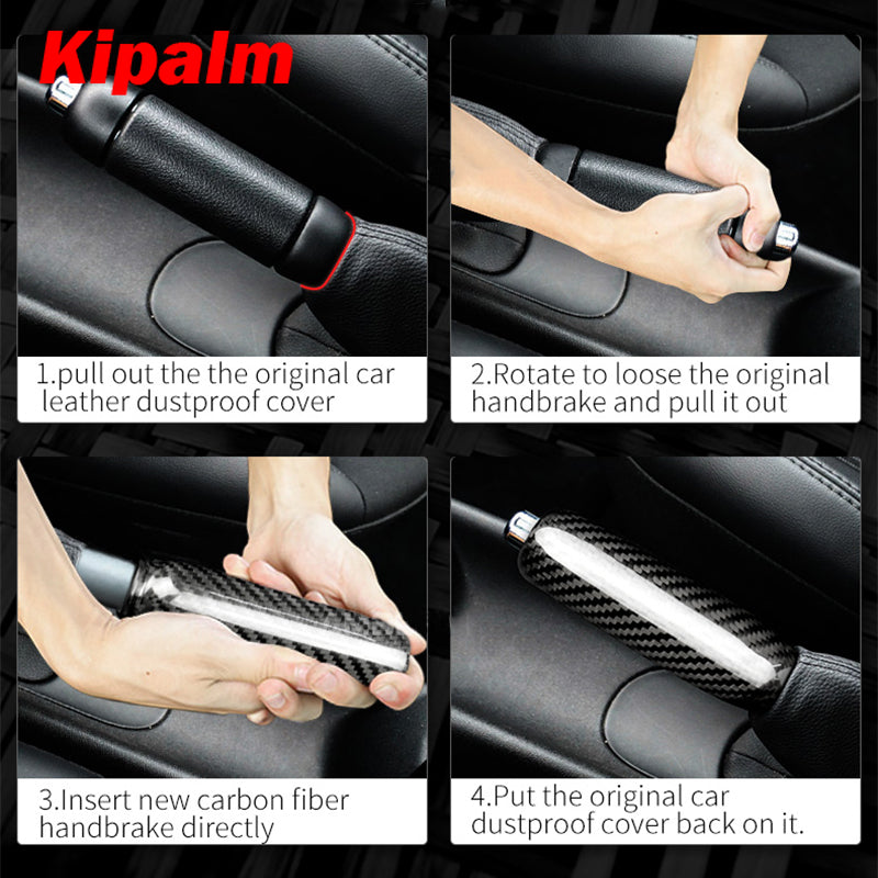 Hard Carbon Fiber Hand Brake Grip Covers Trim for Mini Cooper R55 Clubman R55 R56 R57 R58 R59 R50 R52 R53