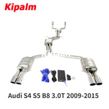 304 Stainless Steel Full Exhaust System Performance Cat-back Fit for Audi S4 S5 B8 3.0T 2009-2015