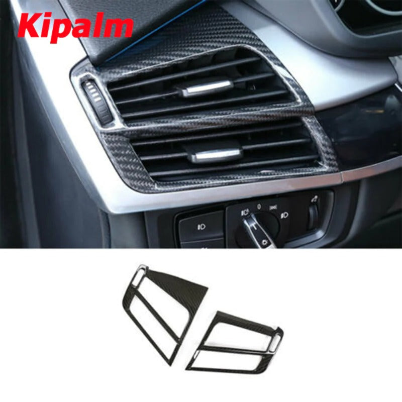 Car Modification Accessories Stickers Carbon Fiber Air Vent Outlet Frame for BMW X5 X6 2014-2018