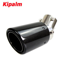 Load image into Gallery viewer, No Logo Angle Adjustable Akrapovic Type Carbon Fibre Car Exhaust Pipe Curly Edge Muffler Tip for Honda Toyota Etc..