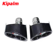 Load image into Gallery viewer, 1 Pair Y Style AK Carbon Muffler End Tips Exhaust Pipe for Audi A3 A4 A5 A6 A7 Modify RS3 RS4 RS5 RS6 RS7