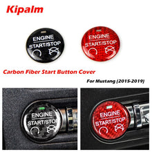 Load image into Gallery viewer, Kipalm For Ford Mustang Carbon Fiber Sticker Engine Start Stop Button Decoration Cover Car Styling For 2015-2019