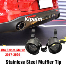 Load image into Gallery viewer, 1 Pair Stainless Steel Rear Exhaust Tail Muffler Tip for Alfa Romeo Stelvio-SUV 2017-2020 Exhaust Pipe