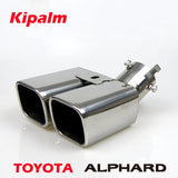 Alpha Dual Exhaust Tip 304 Stainless Steel Modified Car Rear Tail Throat Muffler Tip