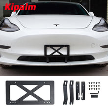 Load image into Gallery viewer, 1PC Tesla EV American Front License Plate Frames Holder Premium Aluminum Alloy Weather Proof Covers Caps