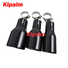 Load image into Gallery viewer, Universal Car Exhaust Pipe Tail Throat Stainless Steel Muffler Tips with Clamp Modification Parts Black Color
