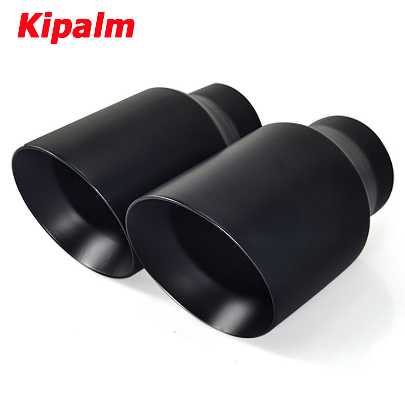 1pcs Kipalm Black 4 Inch Exhaust Pipe Tip Factory Export Car Truck Pipe Stainless Steel Muffler