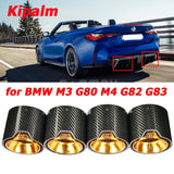 Glossy Carbon Fiber Exhaut Tip for BMW M3 G80 M4 G82 G83