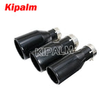 1 Piece Car Universal Black Coated Stainless Steel Exhaust Pipe Muffler Tips for Audi VW Golf BMW Toyota Honda Parts