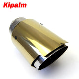 Car Universal Akrapovic Type Golden Stainless Steel Exhaust Tip End Pipe for  Mercedes Benz BMW Audi VW Golf Toyota Honda Parts