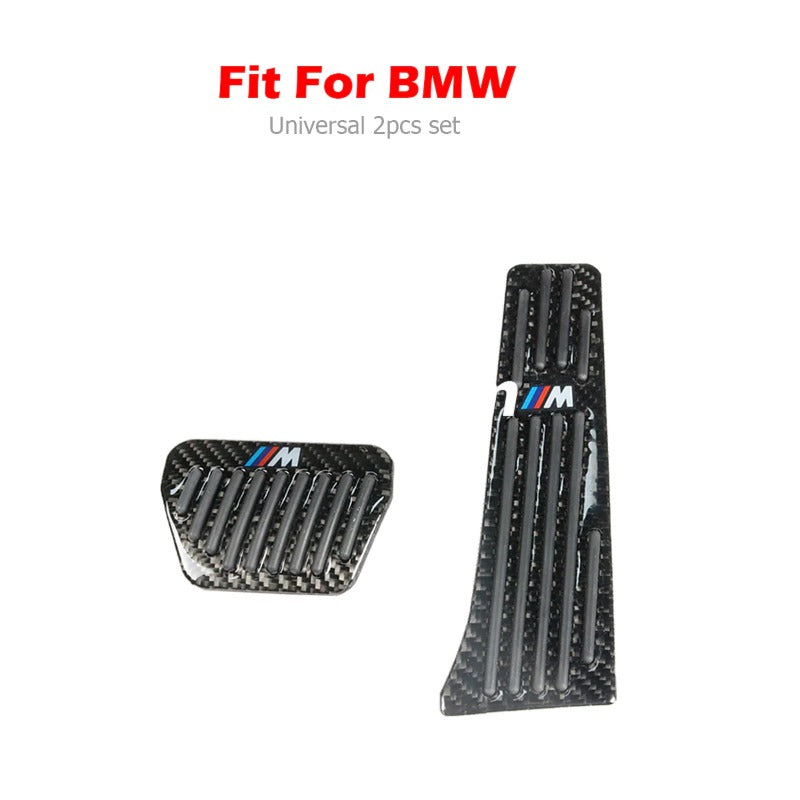 Universal Carbon fiber Accelerator Gas Brake Bracket Pedal For BMW X1 F48 Protection Cover M Performance
