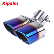 Load image into Gallery viewer, Twin Square Chrome Heavy Duty Exhaust Muffler Vehicle Modification Stainless Steel Exhaust Pipe