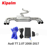 304 Stainless Steel Full Exhaust System Performance Cat-back Fit for Audi TT 2.0T 2008-2017