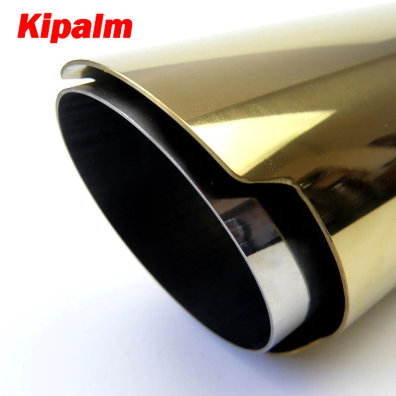 Car Universal Akrapovic Type Golden Stainless Steel Exhaust Tip End Pipe for  Mercedes Benz BMW Audi VW Golf Toyota Honda Parts