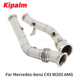 1PC 304 Stainless Steel Downpipe for Mercedes-benz C43 W205 AMG 3.0T 2018-2020