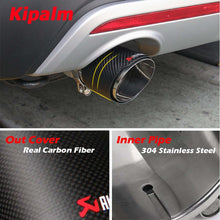Load image into Gallery viewer, 2PCS Carbon Fiber Pipe For Ford Explorer Kuga Escape Muffler Tips Car Exhaust Pipes AK Logo